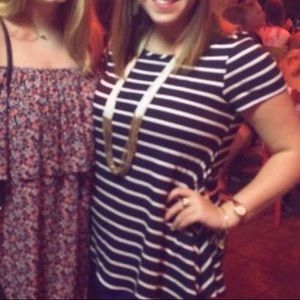 White and gold beaded necklace from forever 21